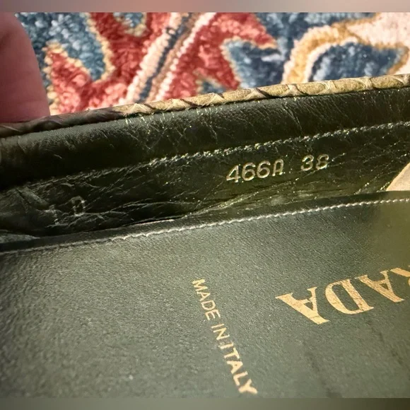 Prada Loafers - Green Snakeskin - Picture 5 of 15